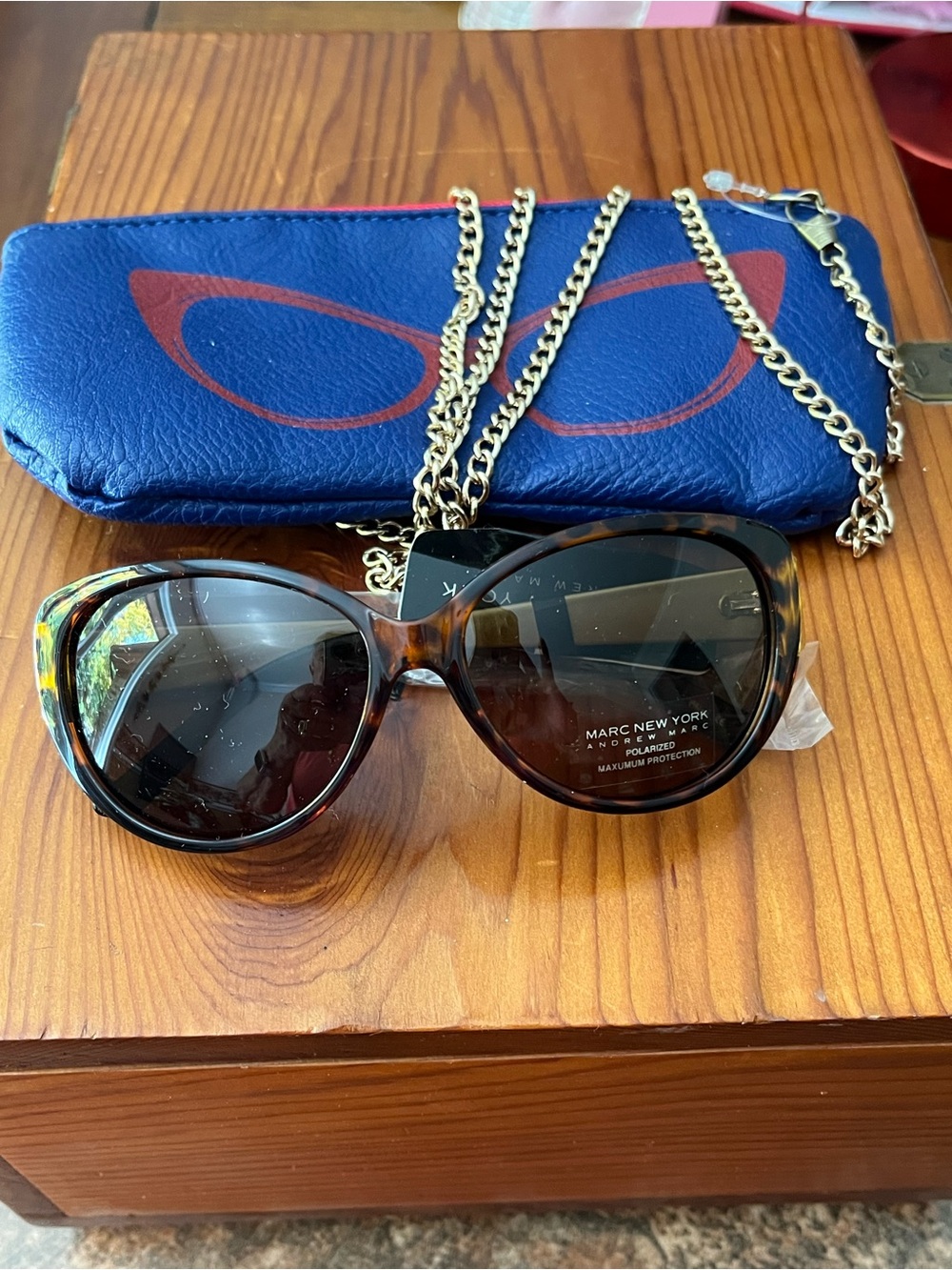 Polarized tortoise Marc New York sunglasses